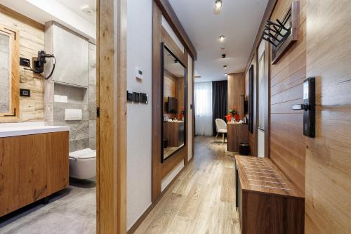 Koupelna v ubytování Hotel Sedlo - Golija