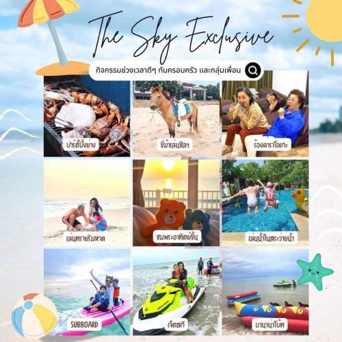 a collage of photos of people on the beach at ON THE BEACH Beach Front in Ban Tha Sai