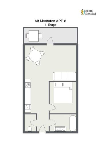 a floor plan of an apartment at Alt Montafon Hotel Appartements by Pferd auf Wolke in Gaschurn