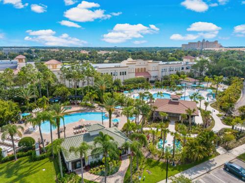an aerial view of the pool at the resort at Lovely Third-Floor Vista Cay Resort Condo in Orlando