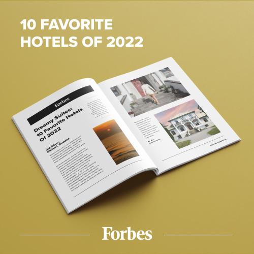 a magazine article on the favorite hotels at Grå Gåsen in Burgsvik