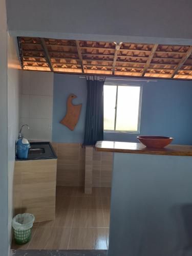 Dapur atau dapur kecil di Cabanas del Mar pousada