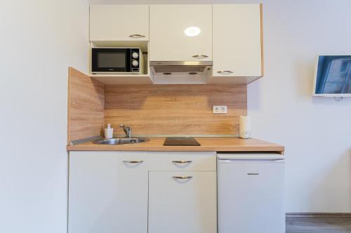 Köök või kööginurk majutusasutuses Flex SelfCheckIns 134 - Zagreb - Studio Apartment - Centre