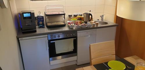 Dapur atau dapur kecil di Ferienwohnung "SCHWÄBISCHE ALB" , Pension Wauri