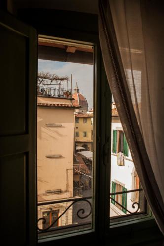 a view from a window of a building at Appartamento Il Glicine in Pistoia