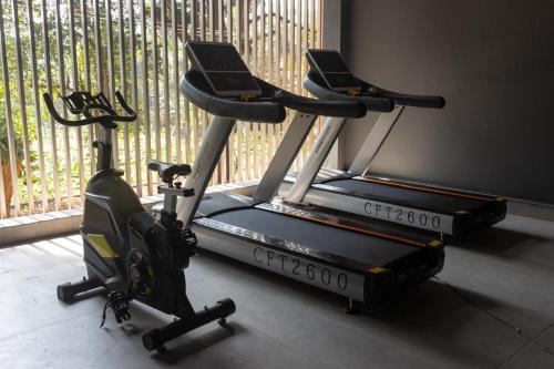 Fitness centrum a/nebo fitness zařízení v ubytování Sanketam Motel