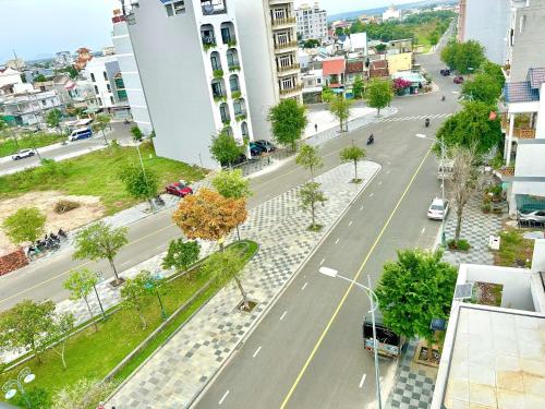an aerial view of a street in a city at Lộc Vừng Homestay in Phan Thiet