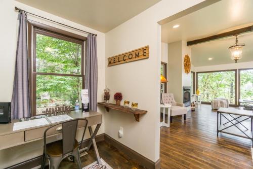 a home office with a desk and a window at New Listing! Two Houses - 4 Minutes to Dahlonega in Dahlonega