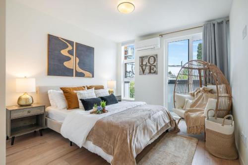 Postel nebo postele na pokoji v ubytování Perch - Howell Haven 19