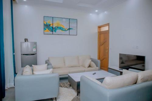 Χώρος καθιστικού στο gikondo cosy apartment