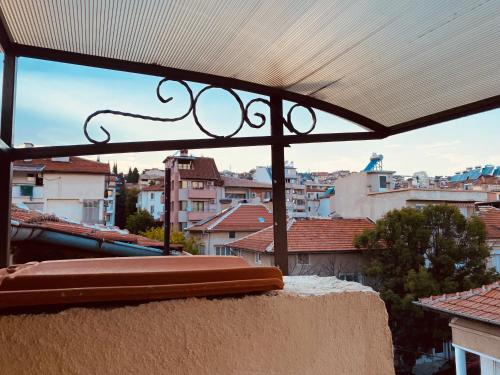 a view of a city from a balcony at Vita Stulba Guest House in Sandanski