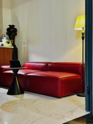 Kim Hotel Vincom Tây Ninhにあるシーティングエリア
