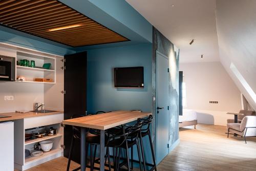 Η κουζίνα ή μικρή κουζίνα στο Appartements de la Cité - Saint-Malo