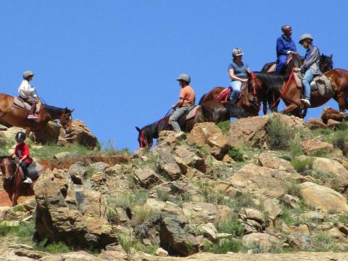 Majutusasutuse Malealea Lodge külastajad