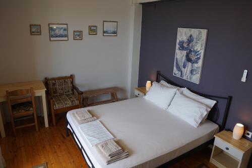 Posteľ alebo postele v izbe v ubytovaní Sea And Sun apartments 303 Ιδιωτικό διαμέρισμα