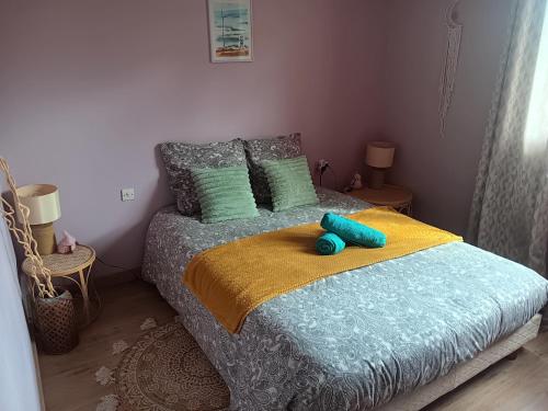 Postel nebo postele na pokoji v ubytování Villa 3 étoiles près des plages, Parking, Wifi, Clim