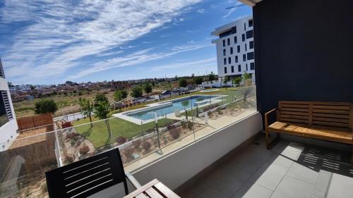 Μπαλκόνι ή βεράντα στο Apartamento cercano al Metro