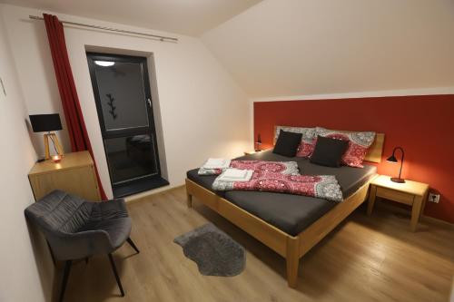 Cama o camas de una habitación en Chata u Potůčku