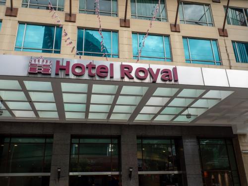 a hotel royal sign on the front of a building at Hotel Royal Kuala Lumpur in Kuala Lumpur