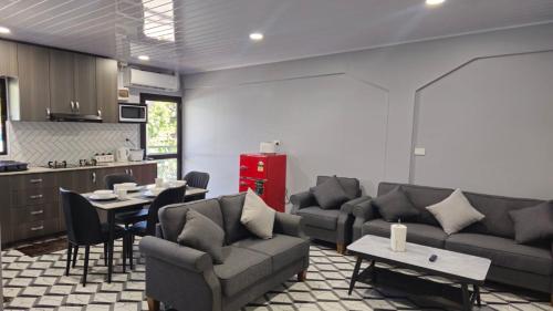 Kuchyň nebo kuchyňský kout v ubytování Deans Apartment