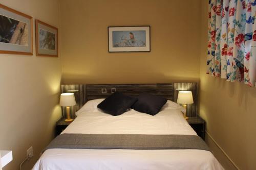 sypialnia z łóżkiem z 2 poduszkami w obiekcie Klein Morgenster B&B w mieście Johannesburg