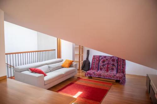 Posezení v ubytování Stanza con bagno privato