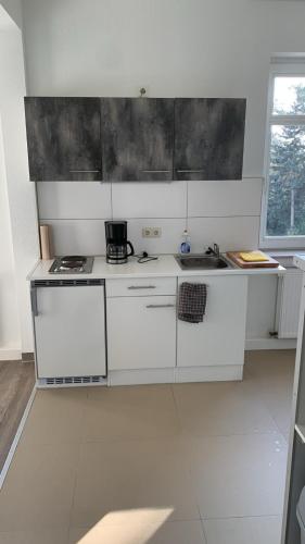 Kuchyň nebo kuchyňský kout v ubytování Ferienwohnung in Leipzig