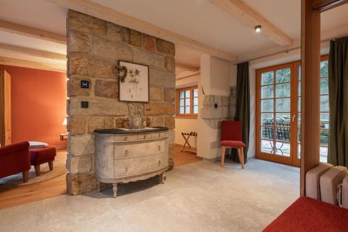 Khu vực ghế ngồi tại Bio Apartments mit Saunabereich im Naturidyll Wiesengrund