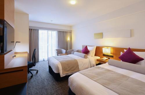 Katil atau katil-katil dalam bilik di ANA Crowne Plaza Hotel Nagasaki Gloverhill by IHG