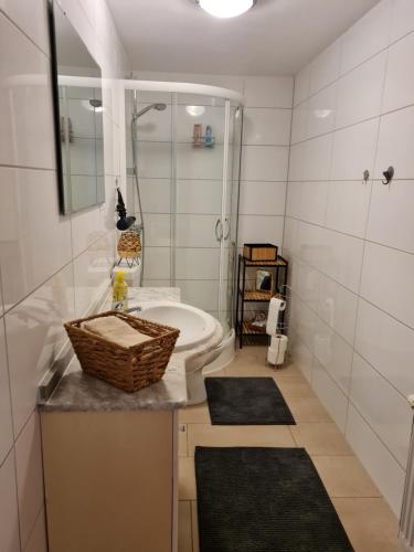 Koupelna v ubytování Waldr Apart Souterrain