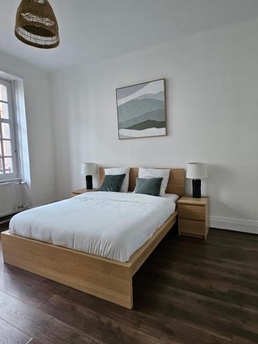 Postel nebo postele na pokoji v ubytování Superbe appartement 140 m2 plein centre-ville de Strasbourg