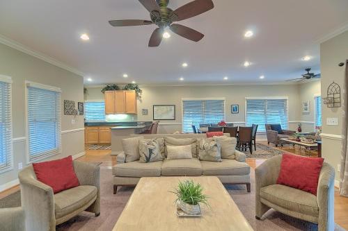 a living room with a couch and a table at SM04: 4 Silver Moss in Kiawah Island