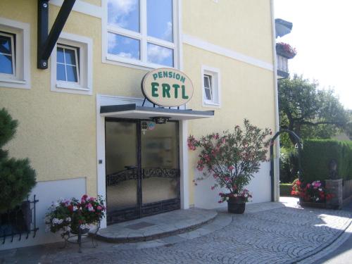 a building with a sign that reads railway end at Pension & Apartments Ertl in Seeboden