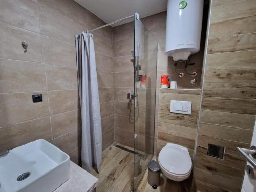Koupelna v ubytování Euphoria Milmari Resort Kopaonik