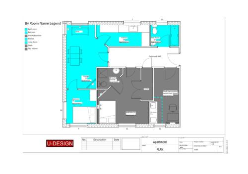 a floor plan of a house at Spacious 1 Bedroom - Luton and Dunstable Hospital in Sundon