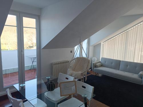 Χώρος καθιστικού στο Ático de los Valles Pasiegos-Valles Pasiegos Penthouse