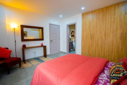 Cama o camas de una habitación en Résidence Théa