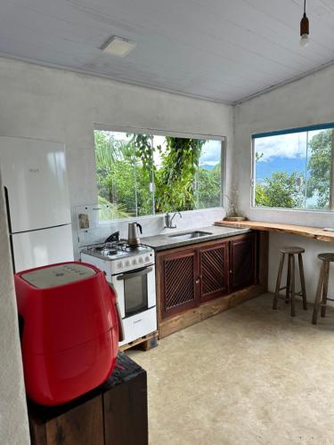 Η κουζίνα ή μικρή κουζίνα στο Fishman house
