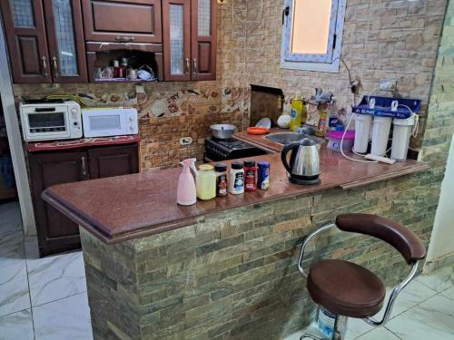 Η κουζίνα ή μικρή κουζίνα στο شاليه المحبه قريه عايده الساحل الشمالي