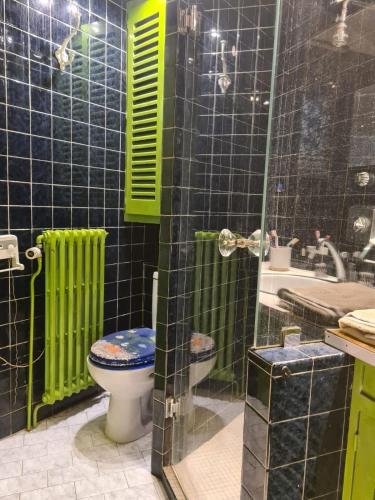 une salle de bain avec toilettes, lavabo et douche dans l'établissement PANORAMA DES ARAVIS 70 m2, à La Clusaz