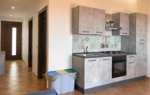 eine Küche mit Spüle und Herd in der Unterkunft Nice Apartment In San Giovanni A Piro in San Giovanni a Piro