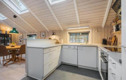 Η κουζίνα ή μικρή κουζίνα στο Gorgeous Home In Oksbøl With Sauna