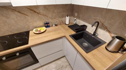 Apartman Bella Vitaにあるキッチンまたは簡易キッチン