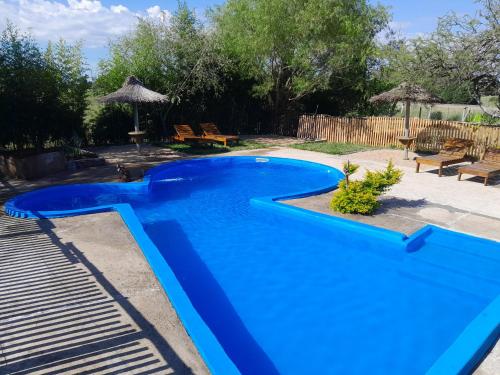 La pileta dentro o cerca de Cabañas Aires de Campos