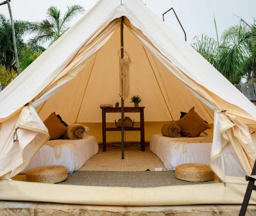 Postel nebo postele na pokoji v ubytování Taanah Glamping