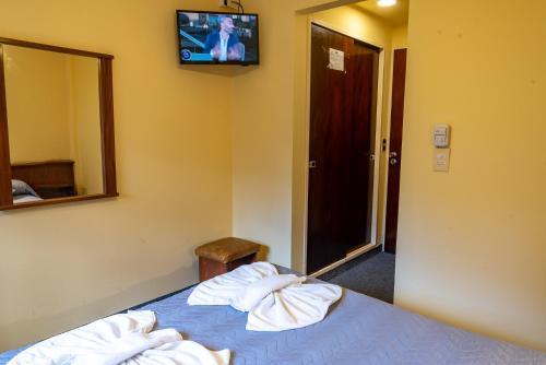 Postel nebo postele na pokoji v ubytování Hotel Vesubio I