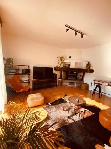 Posezení v ubytování Casa privata con splendida vista lago "Il Gallicantus"