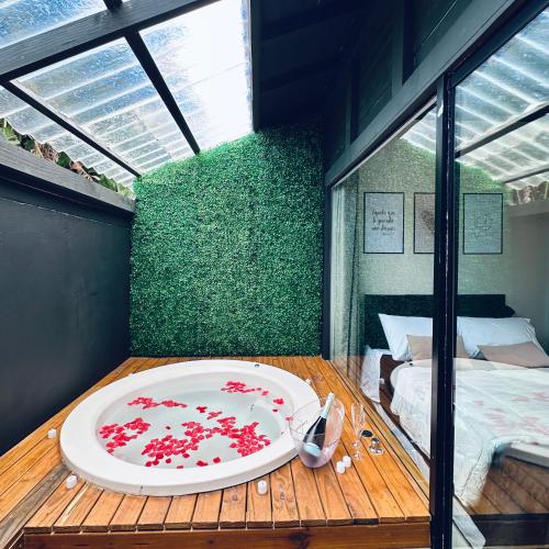 Katil atau katil-katil dalam bilik di Loft3 com Jacuzzi para Casal - Lofts Mariscal