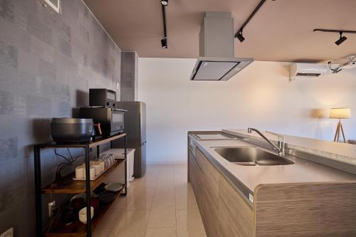 Kuchyň nebo kuchyňský kout v ubytování 河口湖 stay ZURA