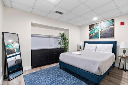 Ένα ή περισσότερα κρεβάτια σε δωμάτιο στο Furnished Apartment in Downtown